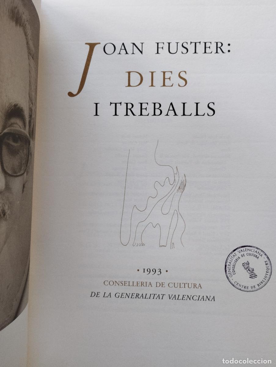 Libros: JOAN FUSTER. DIES I TREBALLS - Foto 3