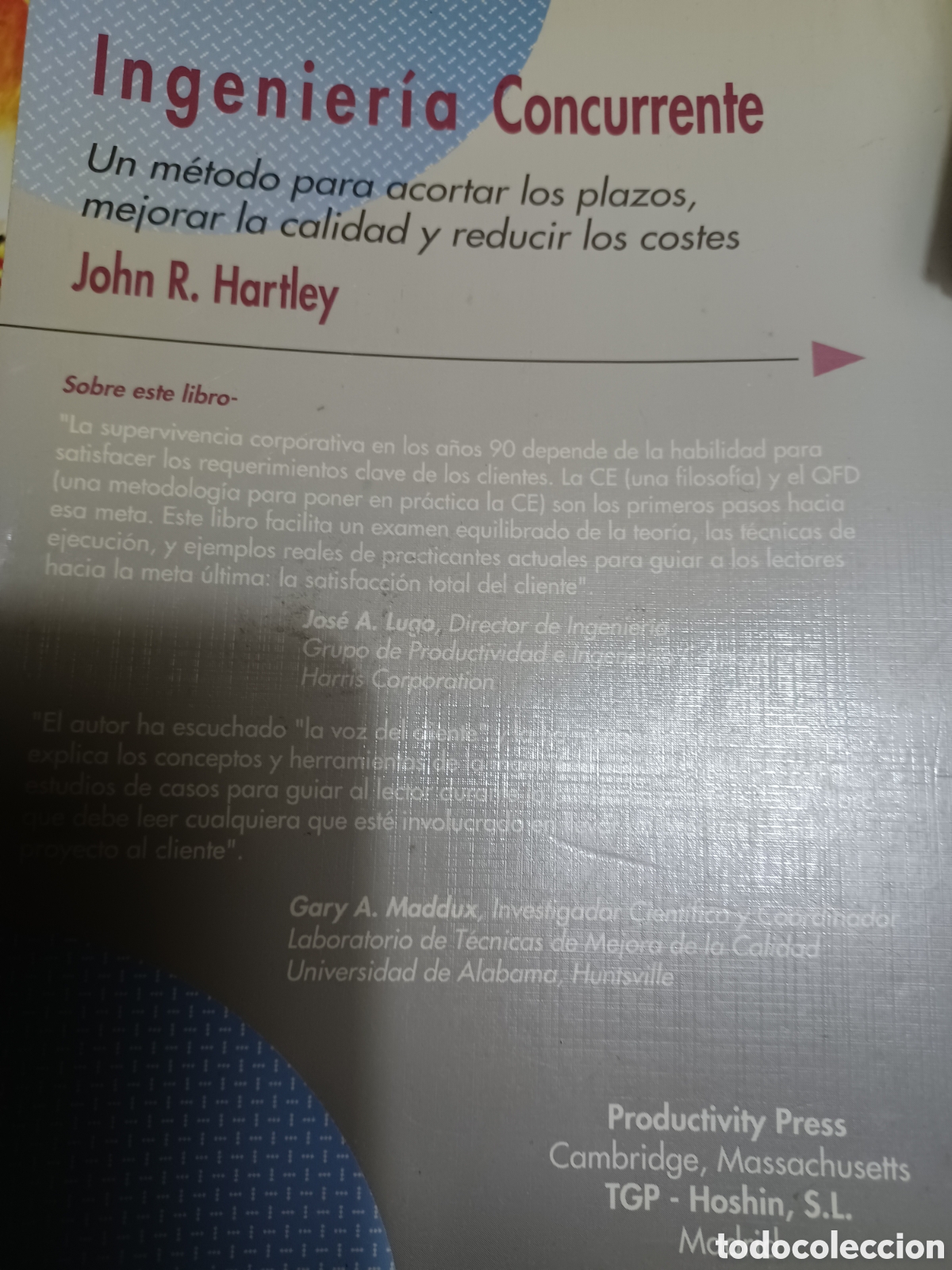 Libros: Barybook C92 Ingenier&iacute;a concurrente Jhon R.Hartley - Foto 2