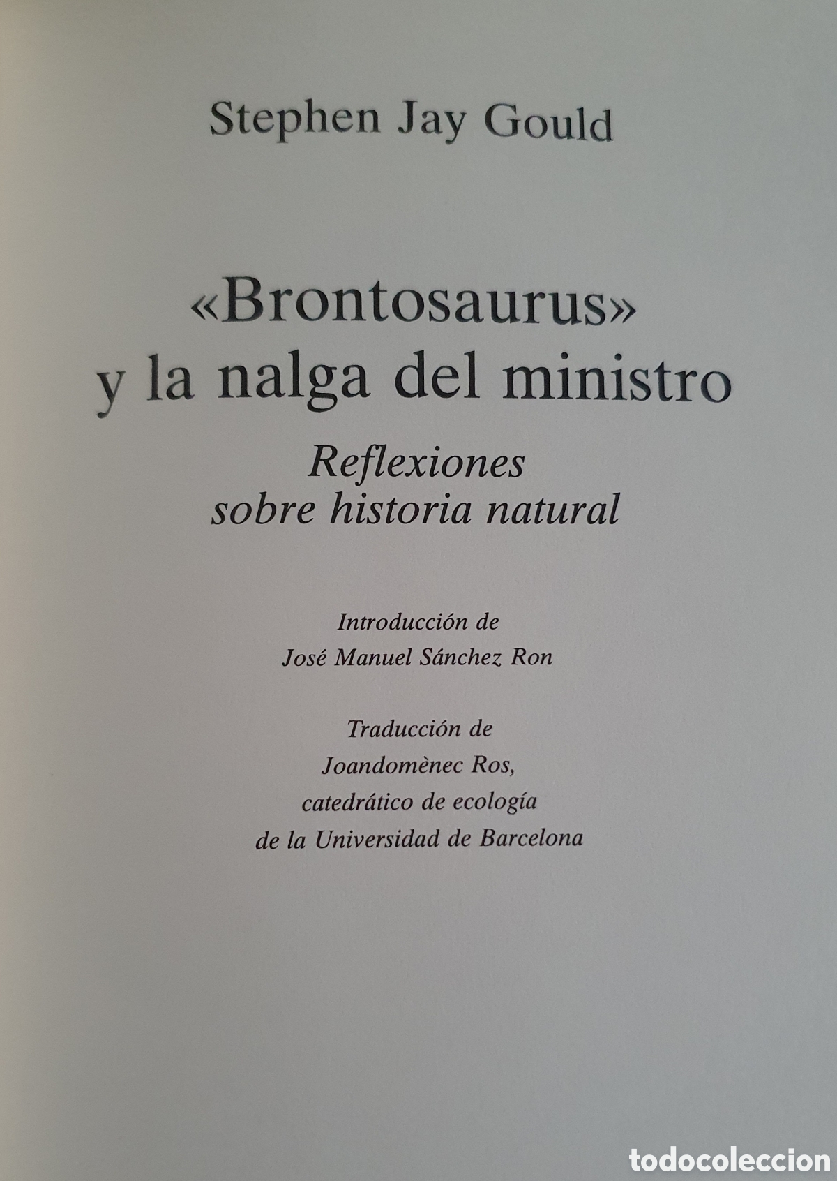 Libros: Stephen jay gould brontosaurus y la nalga del ministro - Foto 2