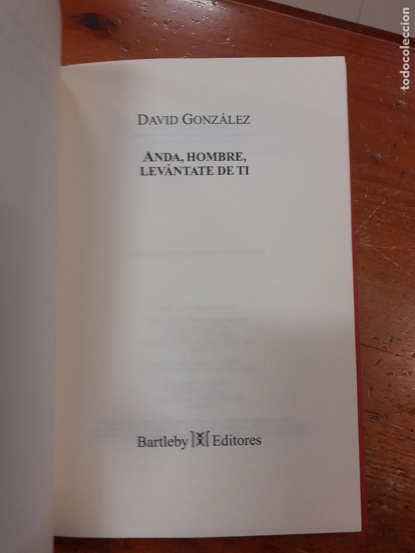 Libros: GONZ&Aacute;LEZ, DAVID - Anda, Hombre, Lev&aacute;ntate de T&iacute; - Foto 2
