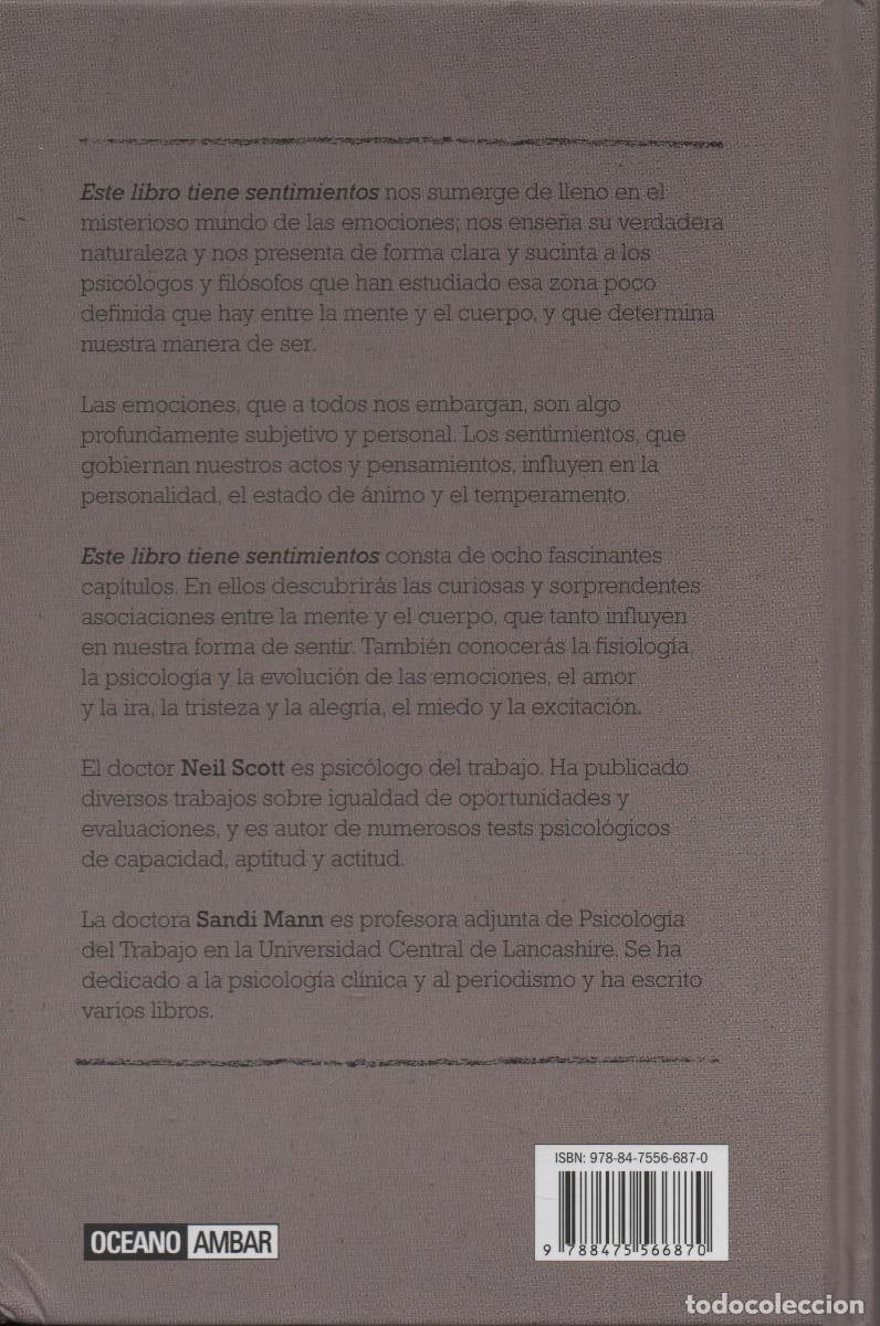 Libros: Este libro tiene sentimientos. VVAA. Oc&eacute;ano Ambar. 2010. - Foto 2