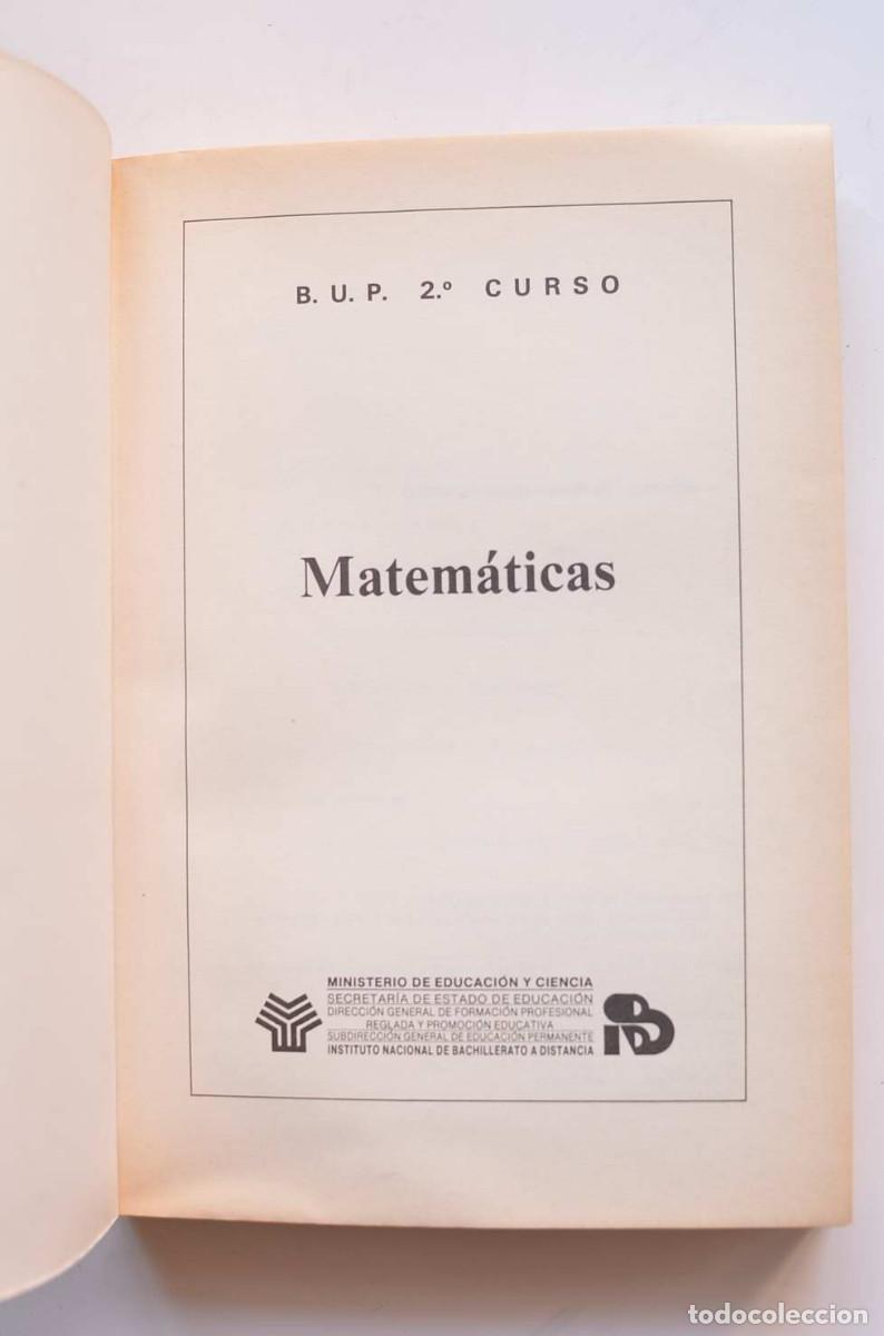 Libros: Matem&aacute;ticas. 2&ordm; B.U.P. INBAD - AUTORES VARIOS - Foto 2