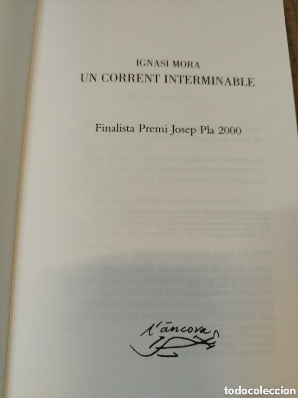 Libros: UN CORRENT INTERMINABLE - MORA,Ignasi - Foto 4