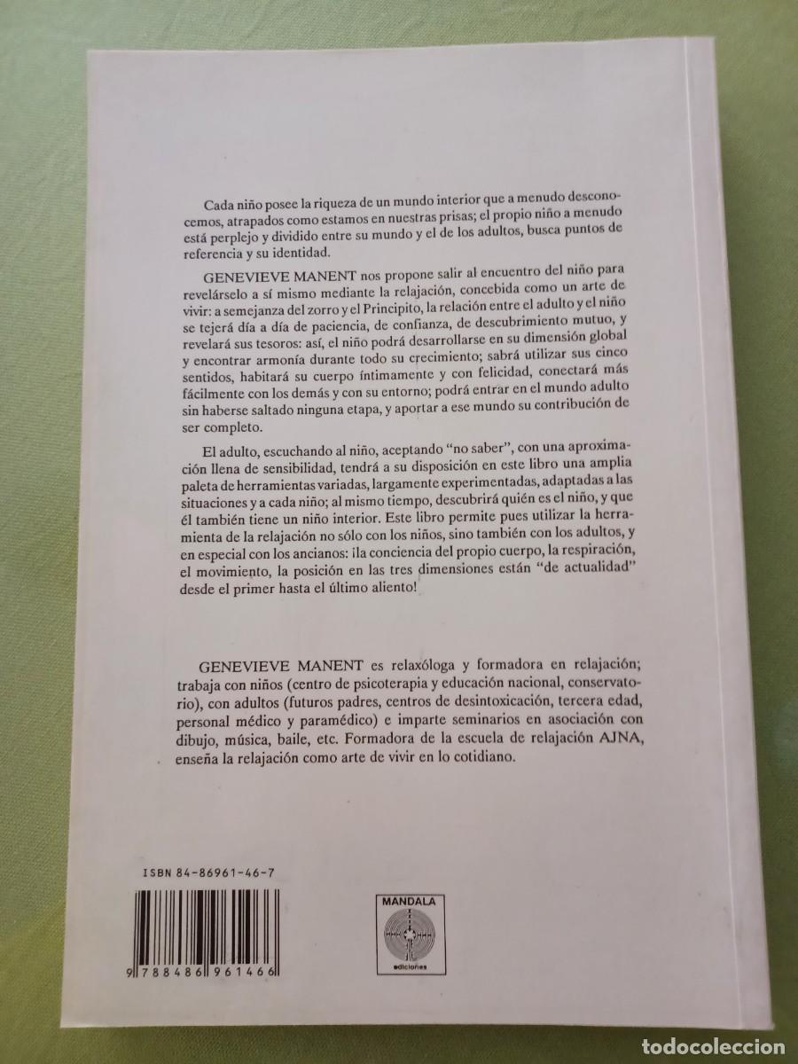 Libros: El ni&ntilde;o y la relajaci&oacute;n - Genevieve Manent. - Foto 2