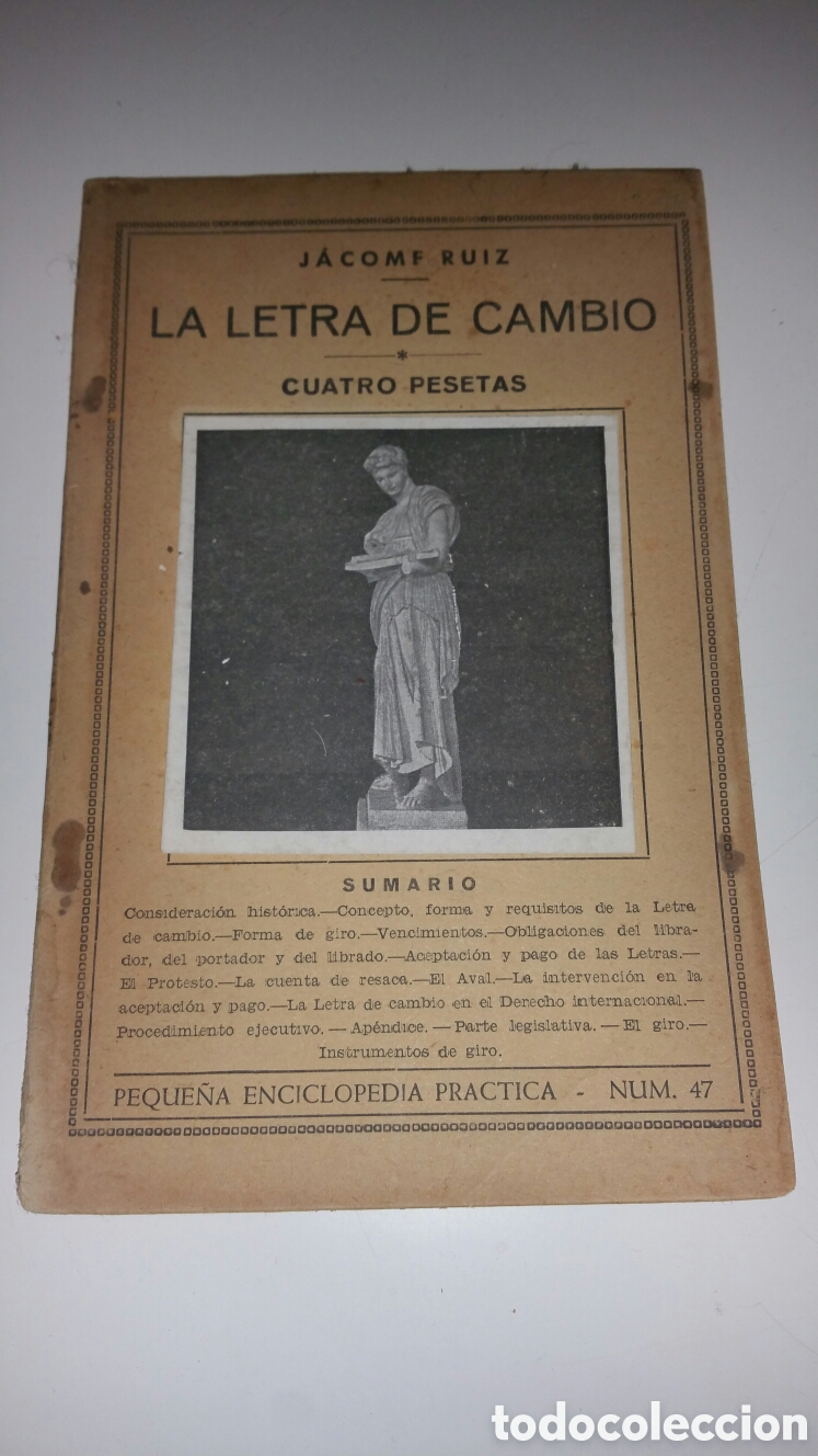 Libros: La letra de cambio. Jacome Ruiz, num. 47. - Foto 1