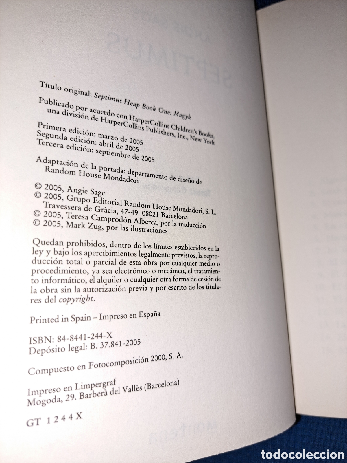 Libros: S&Eacute;PTIMUS, ANGIE SAGE. MONTENA - Foto 2