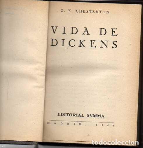 Libros: VIDA DE DICKENS. - CHESTERTON, G. K. - Foto 1