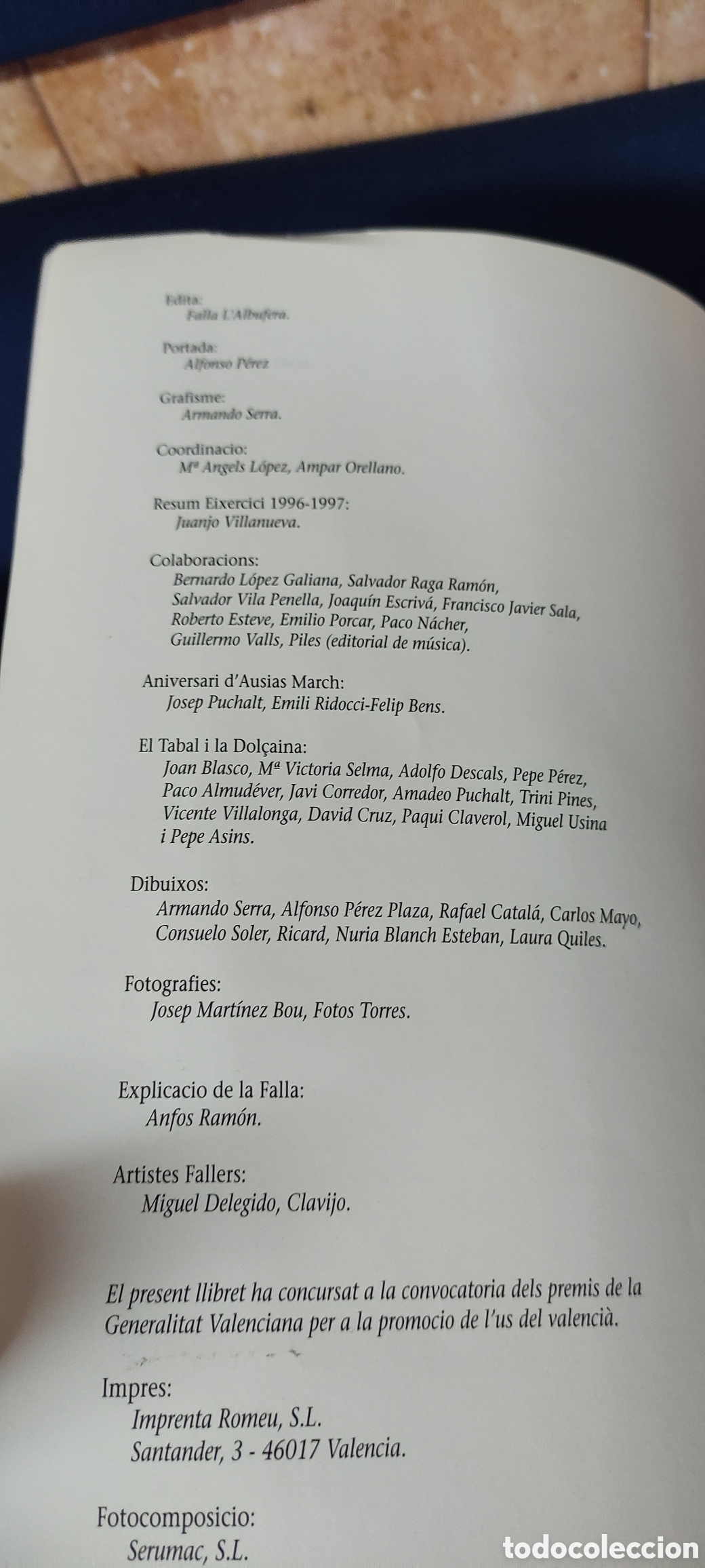 Libros: EL TABAL Y LA DOLCAINA FALLAS - Foto 2