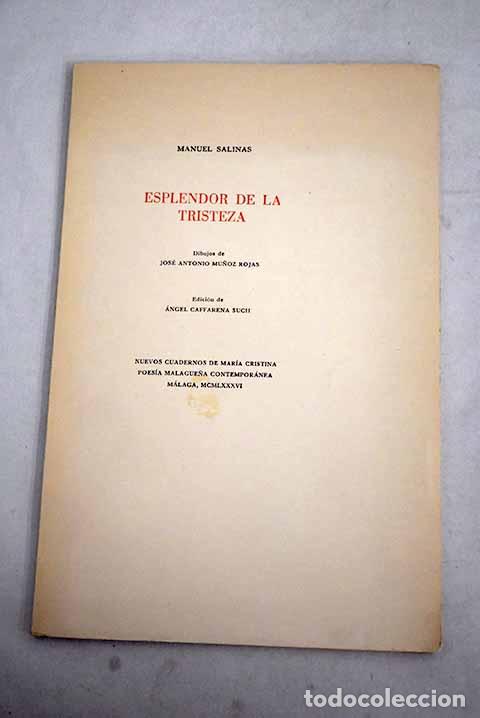 Libros: Esplendor de la tristeza.- Salinas, Manuel - Foto 1