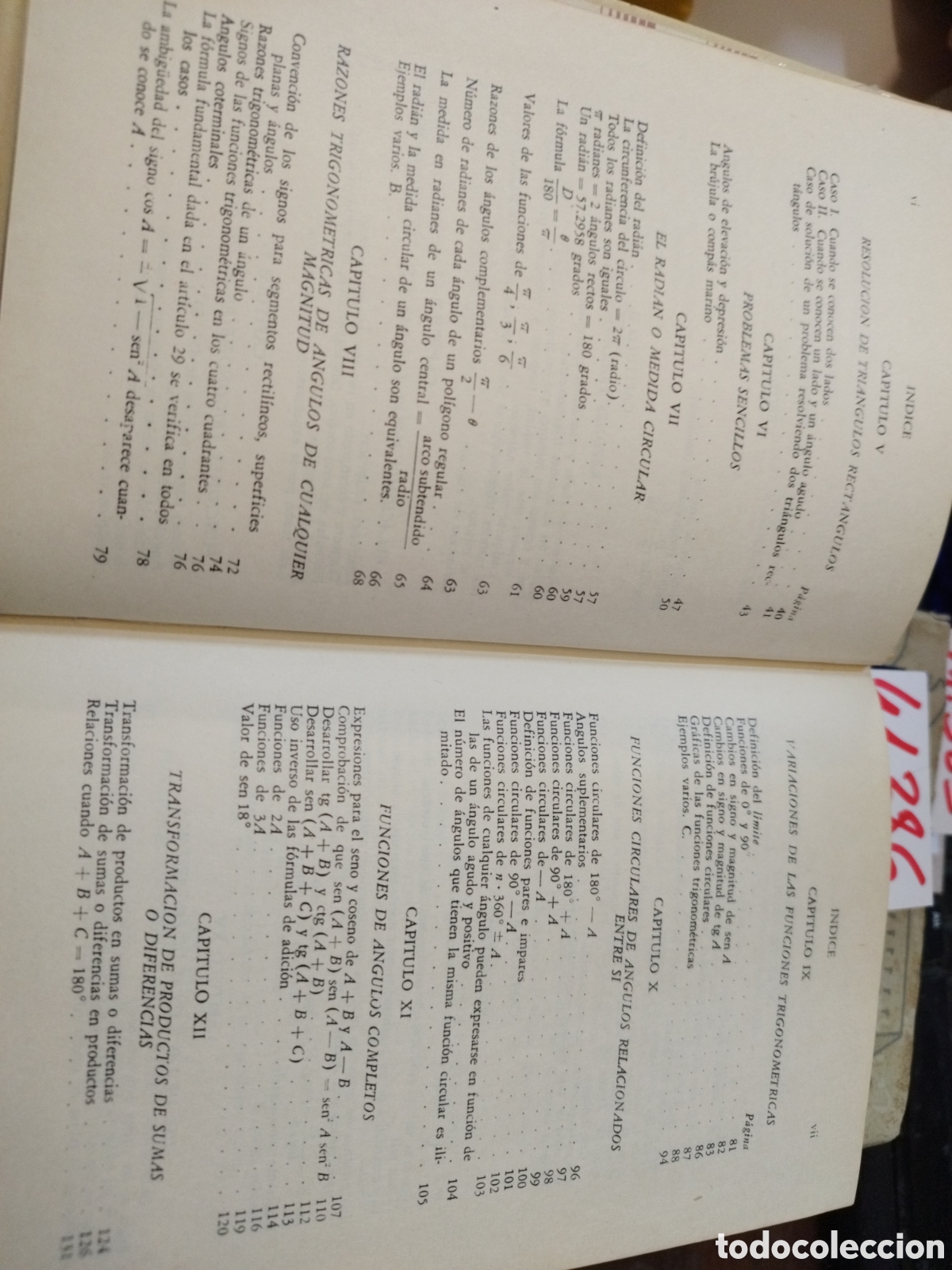 Libros: TRIGONOMETRIA ELEMENTAL - HALL,H.S.y KNIGHT,S.R. - Foto 5