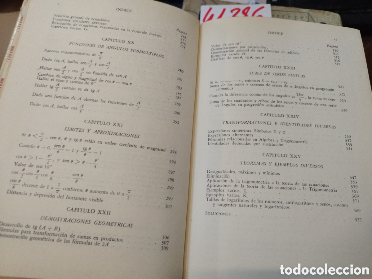 Libros: TRIGONOMETRIA ELEMENTAL - HALL,H.S.y KNIGHT,S.R. - Foto 7