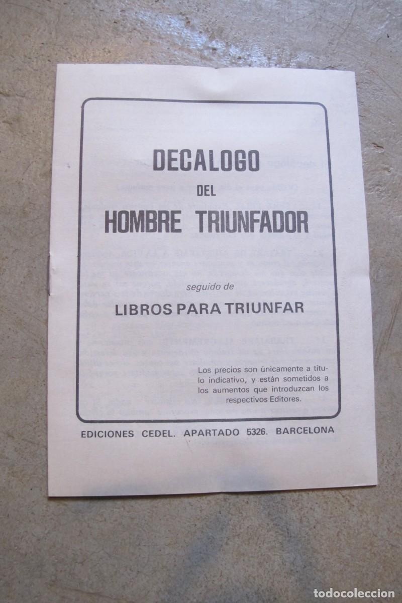 books: DECALOGO DEL HOMBRE TRIUNFADOR. SEGUIDO DE LIBROS PARA TRIUNFAR