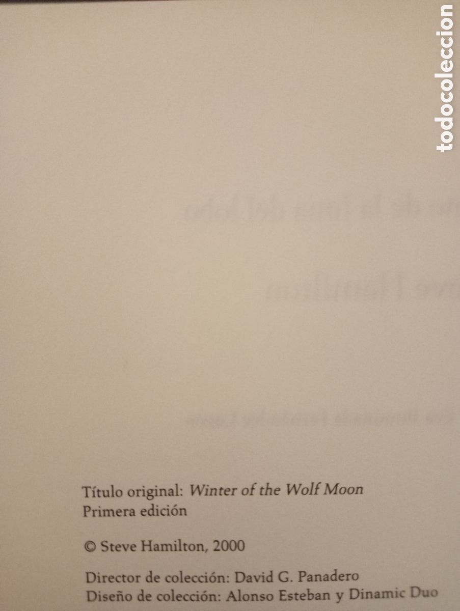 Libros: El invierno de la luna del lobo. PRIMERA EDICI&Oacute;N - Foto 2