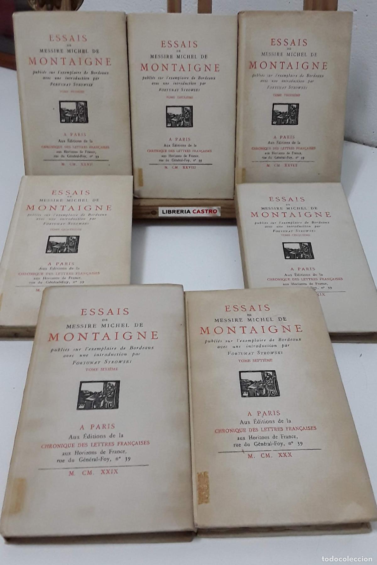 Libros: Essais (VII Volumes) - Michel de Montaigne. - Foto 1