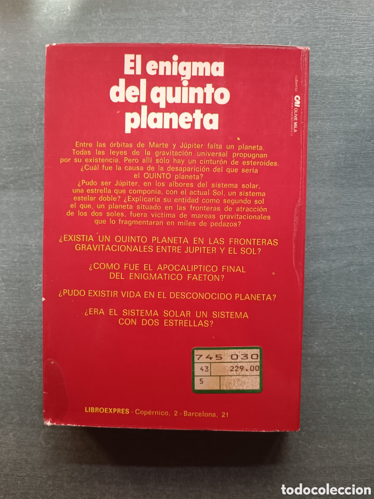 Libros: EL ENIGMA DEL QUINTO PLANETA. MARIUS LLEGET - Foto 2