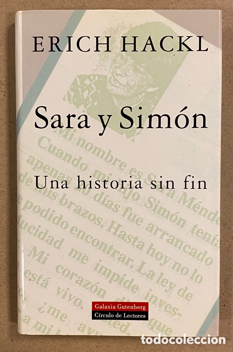 Libros: SARA Y SIM&Oacute;N, UNA HISTORIA SIN FIN. ERICH HACKL. C&Iacute;RCULO DE LECTORES 1998. - Foto 1