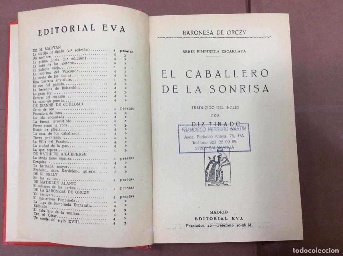 Libros: EL CABALLERO DE LA SONRISA. BARONESA DE ORCZY. editorial eva - Foto 3