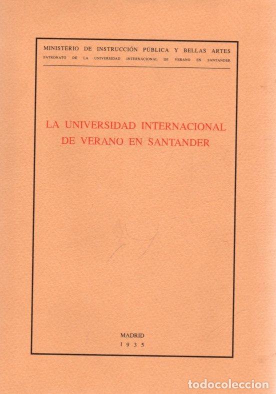 Libros: La universidad internacional de verano en Santander - NO CONSTA AUTOR - Foto 1