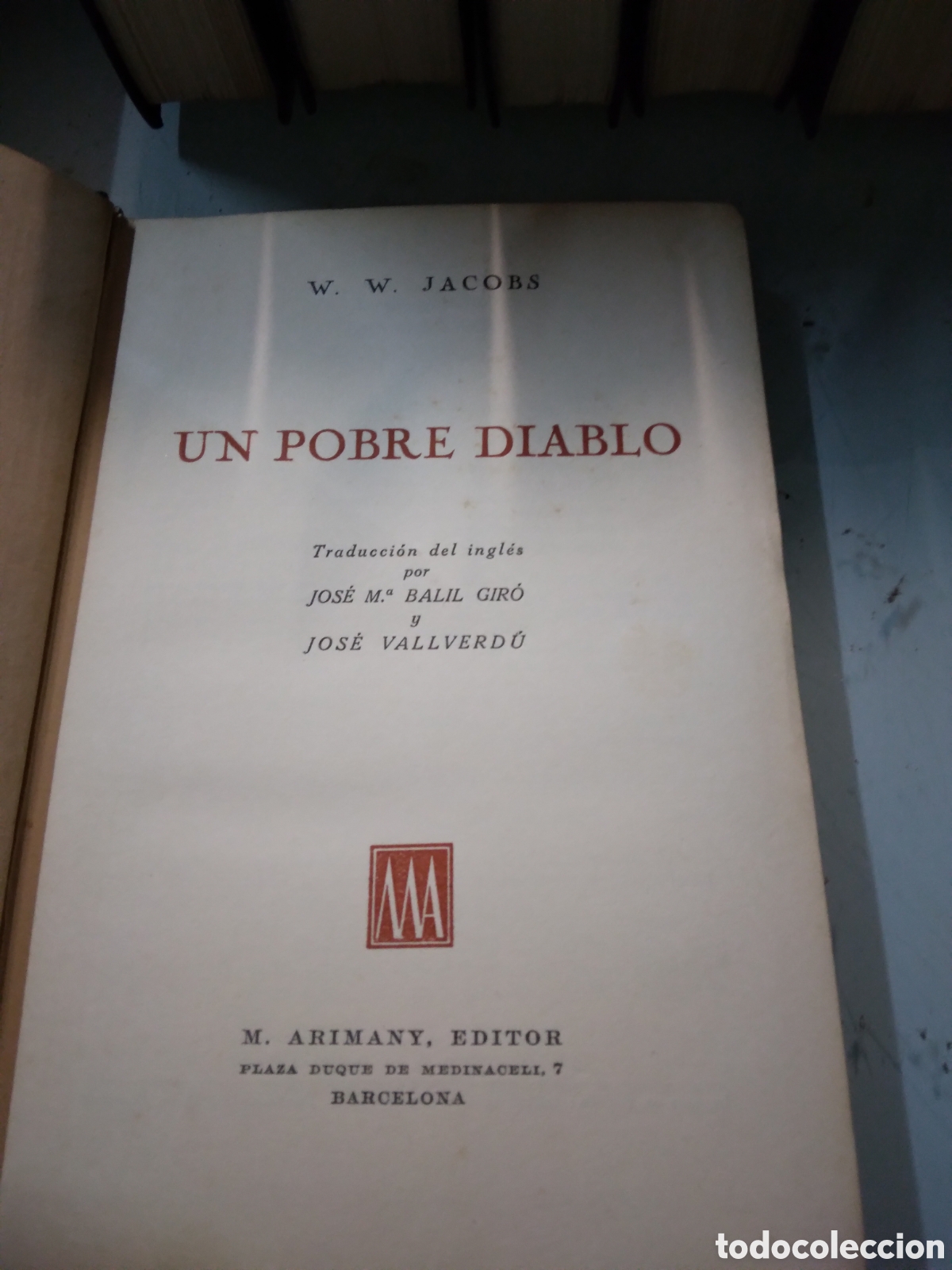 Libros: W.W.Jacobs, Un pobre diablo, Arimany - Foto 2