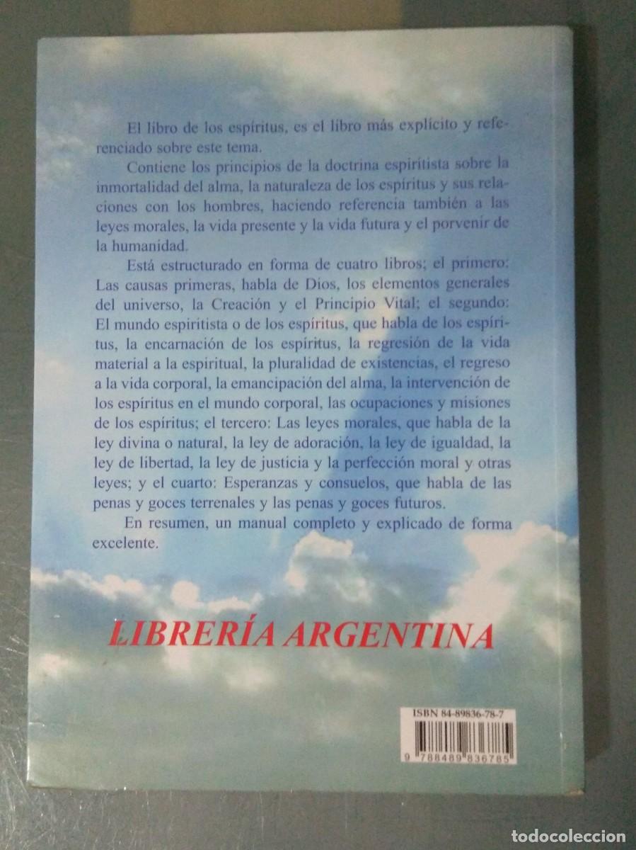 Libros: EL LIBRO DE LOS ESPIRITUS. ALLAN KARDEC. - Foto 4