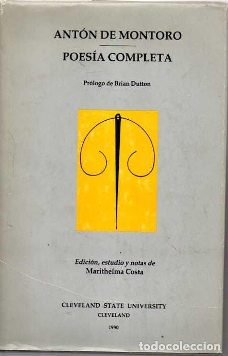 Libros: POES&Iacute;A COMPLETA. - MONTORO, Ant&oacute;n de. - Foto 1