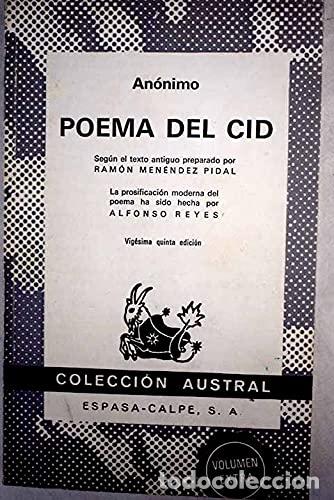 Libros: POEMA DEL CID - Men&eacute;ndez Pidal (Texto) - Foto 1