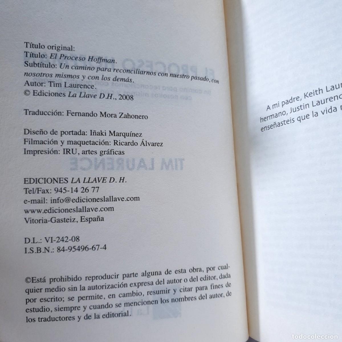 Libros: EL PROCESO HOFFMAN - Tim Laurence - Foto 5