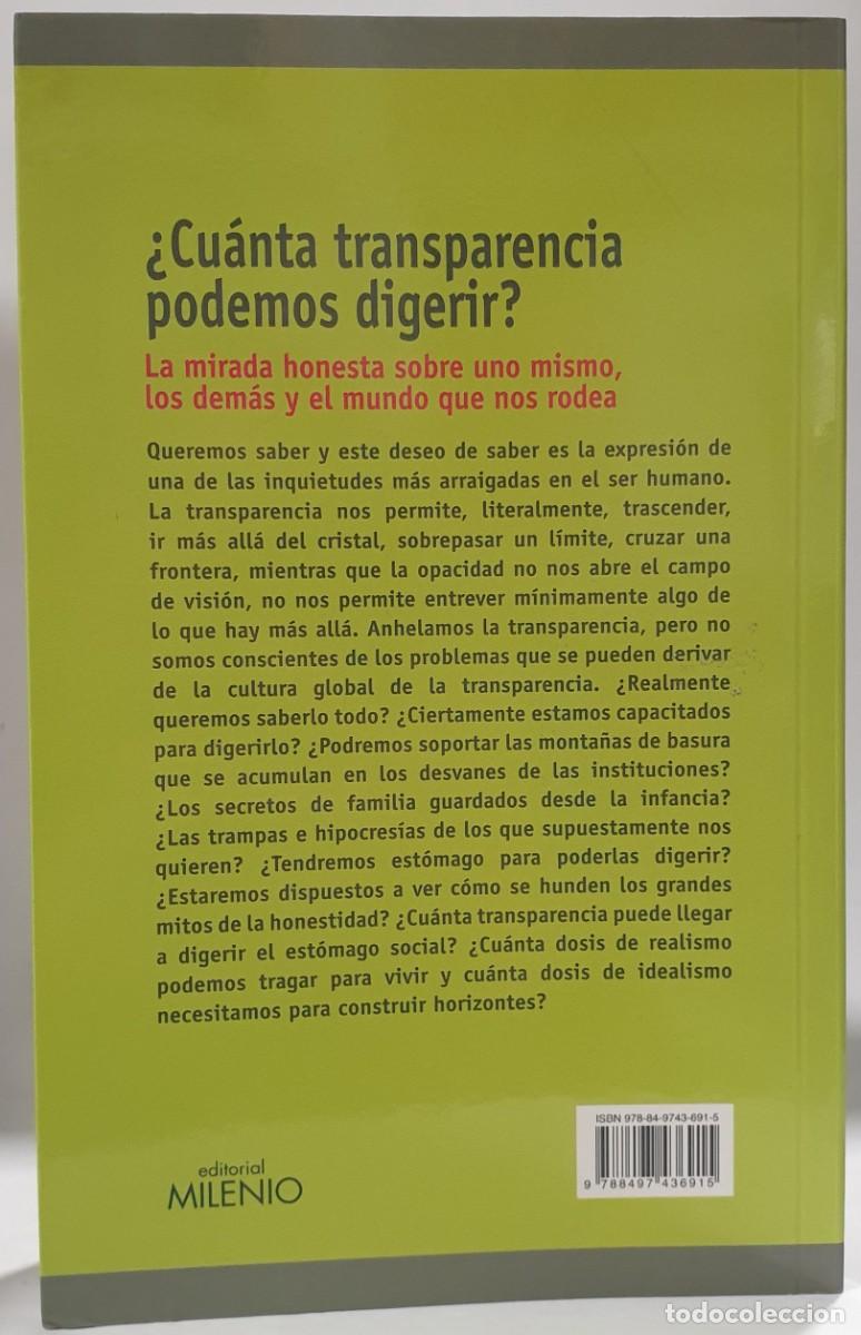 Libros: &iquest;CUANTA TRANSPARENCIA PODEMOS DIGERIR? Francesc Torralba - Foto 2