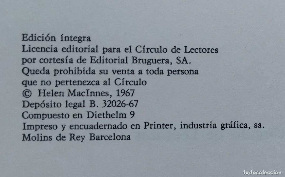 Libros: DOBLE IMAGEN. HELEN MAC INNES. CASI COMO NUEVO. - Foto 4