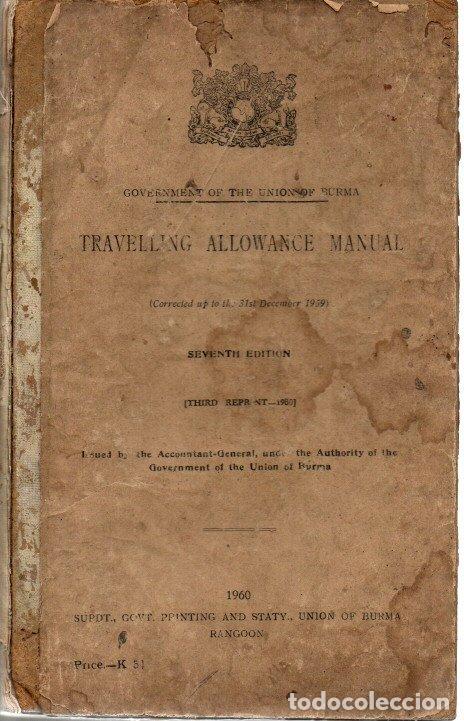 Libros: TRAVELLING ALLOWANCE MANUAL. - ANONIMO. - Foto 1