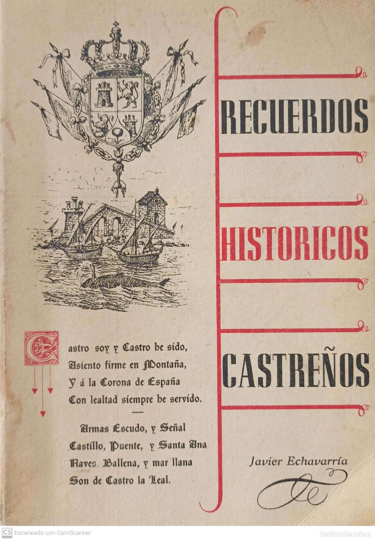 Libros: Recuerdos hist&oacute;ricos castre&ntilde;os - Echevarr&iacute;a, Javier - Foto 1