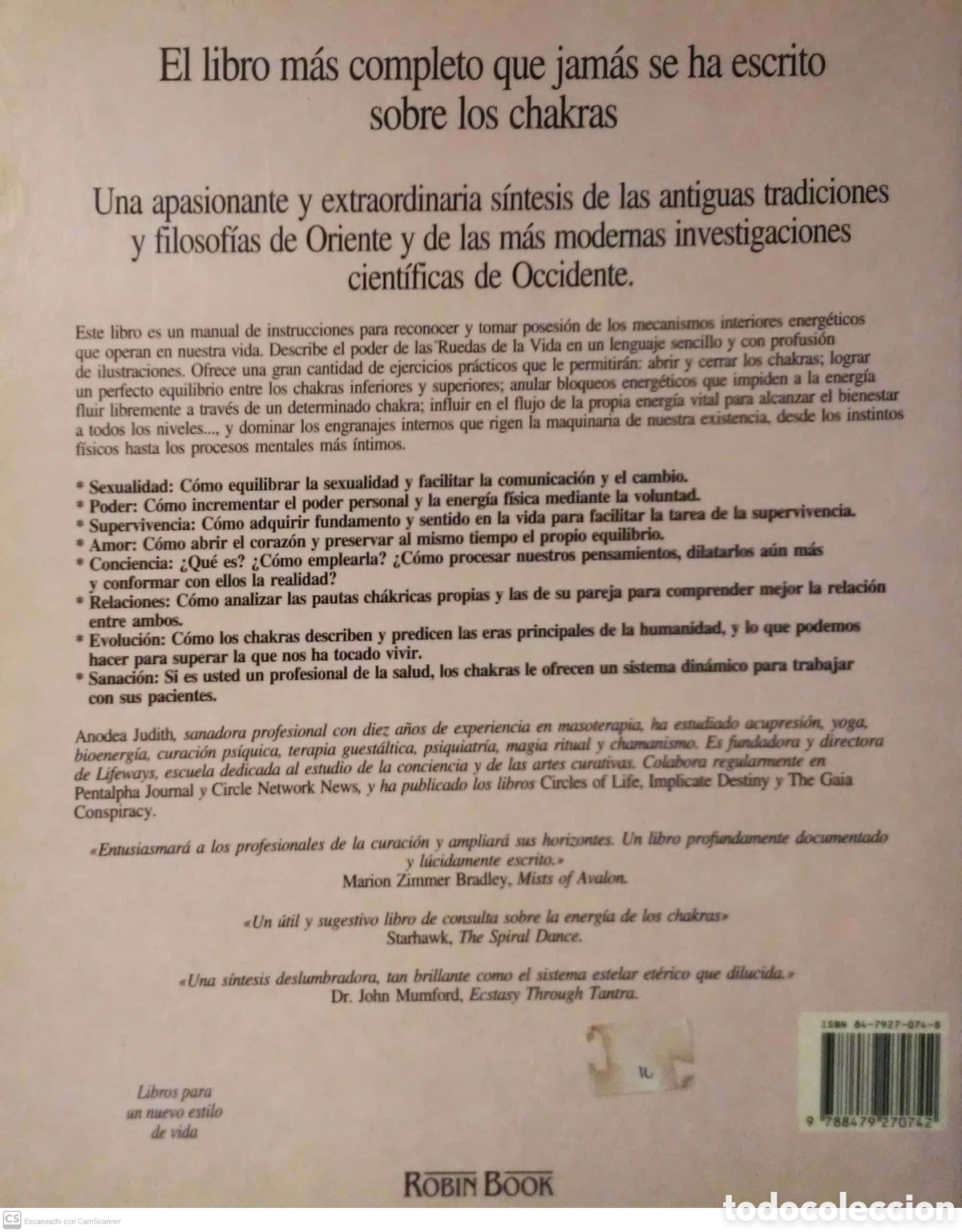 Libros: Los chakras. Anodea Judith. Robin Book. 1993. - Foto 2