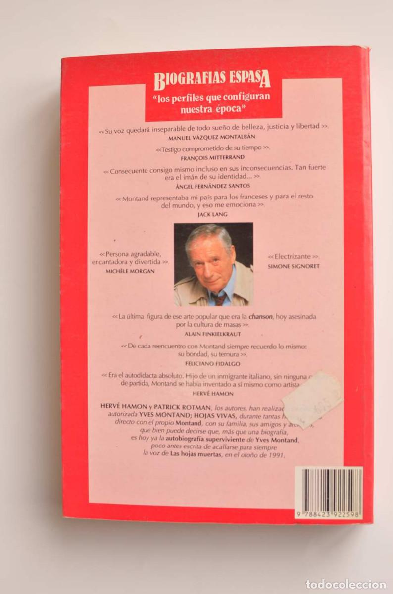 Libros: Yves Montand, hojas vivas - HAMON, Herv&eacute; - Foto 5