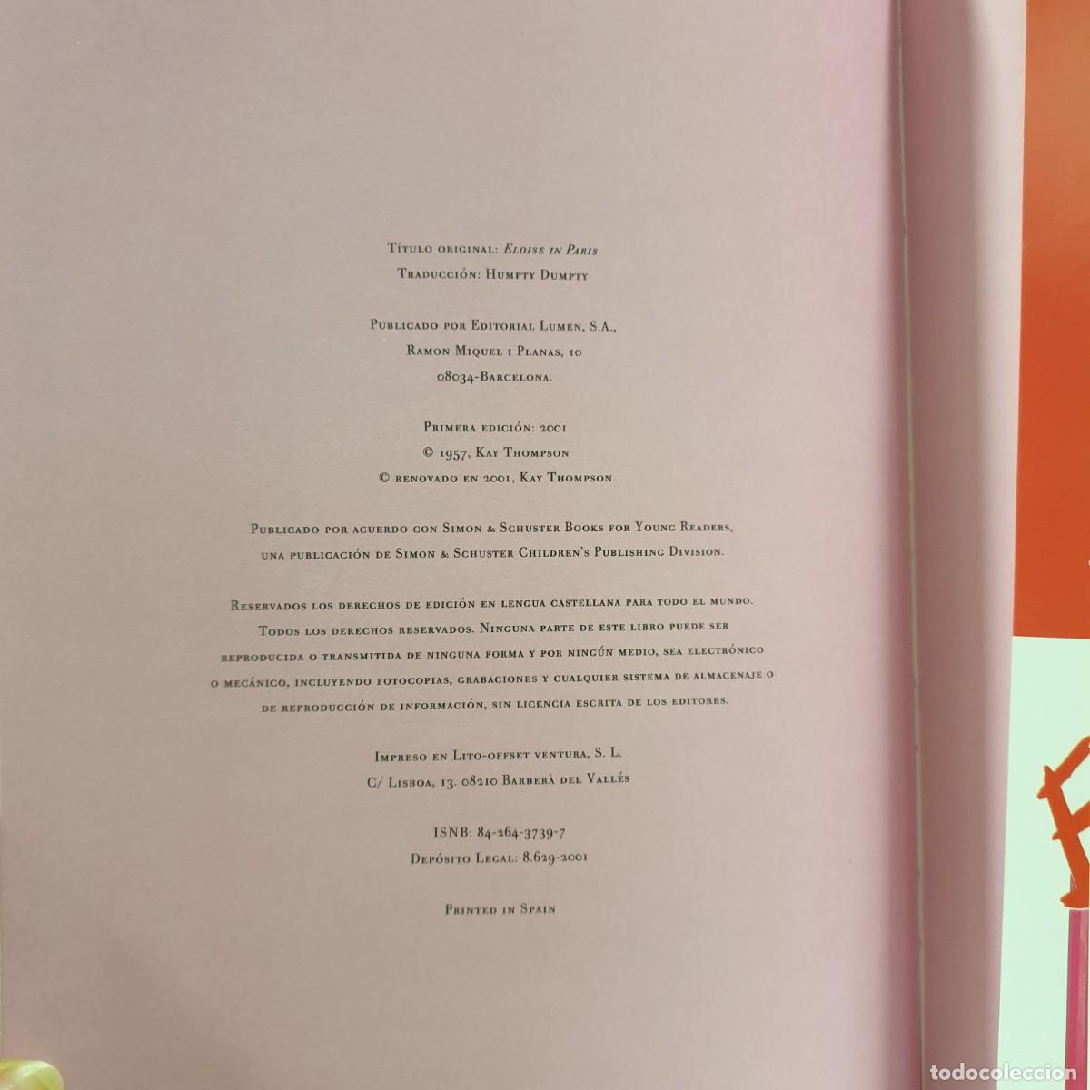 Libros: ELOISE EN PARIS - Kay Thompson - Foto 5