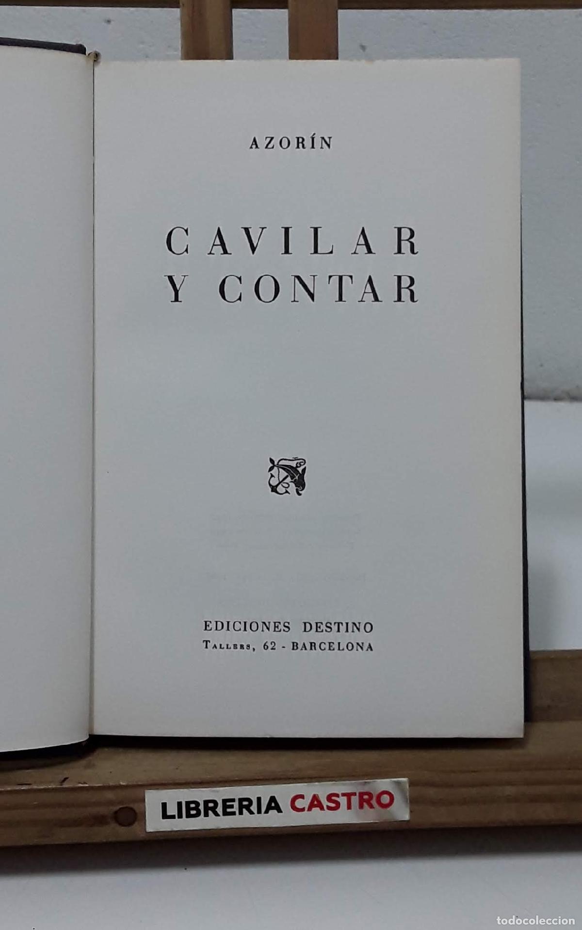 Libros: Cavilar y contar - Azor&iacute;n. - Foto 1