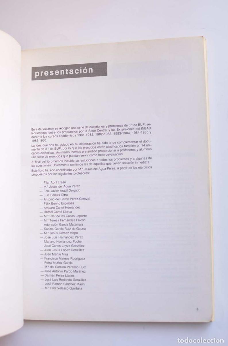 Libros: F&iacute;sica y qu&iacute;mica. Ejercicios. 3&ordm; B.U.P. - AUTORES VARIOS - Foto 3