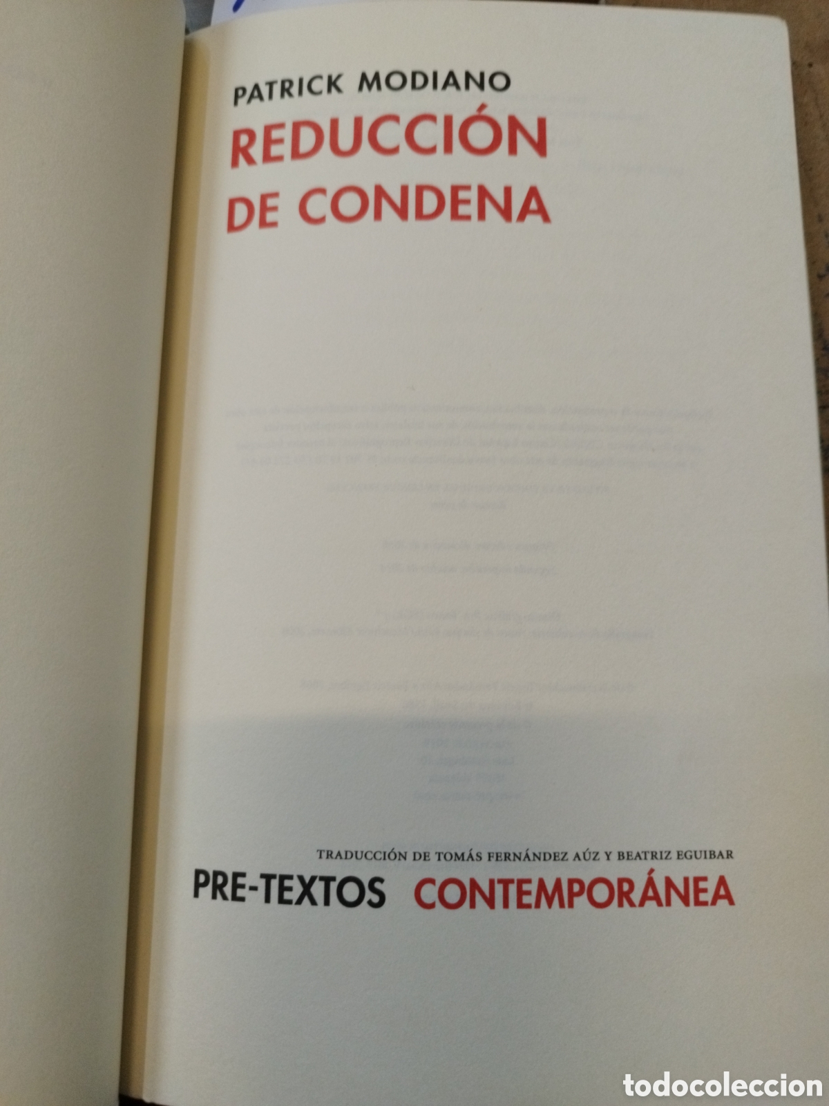 Libros: REDUCCION DE CONDENA - MODIANO,Patrick - Foto 4