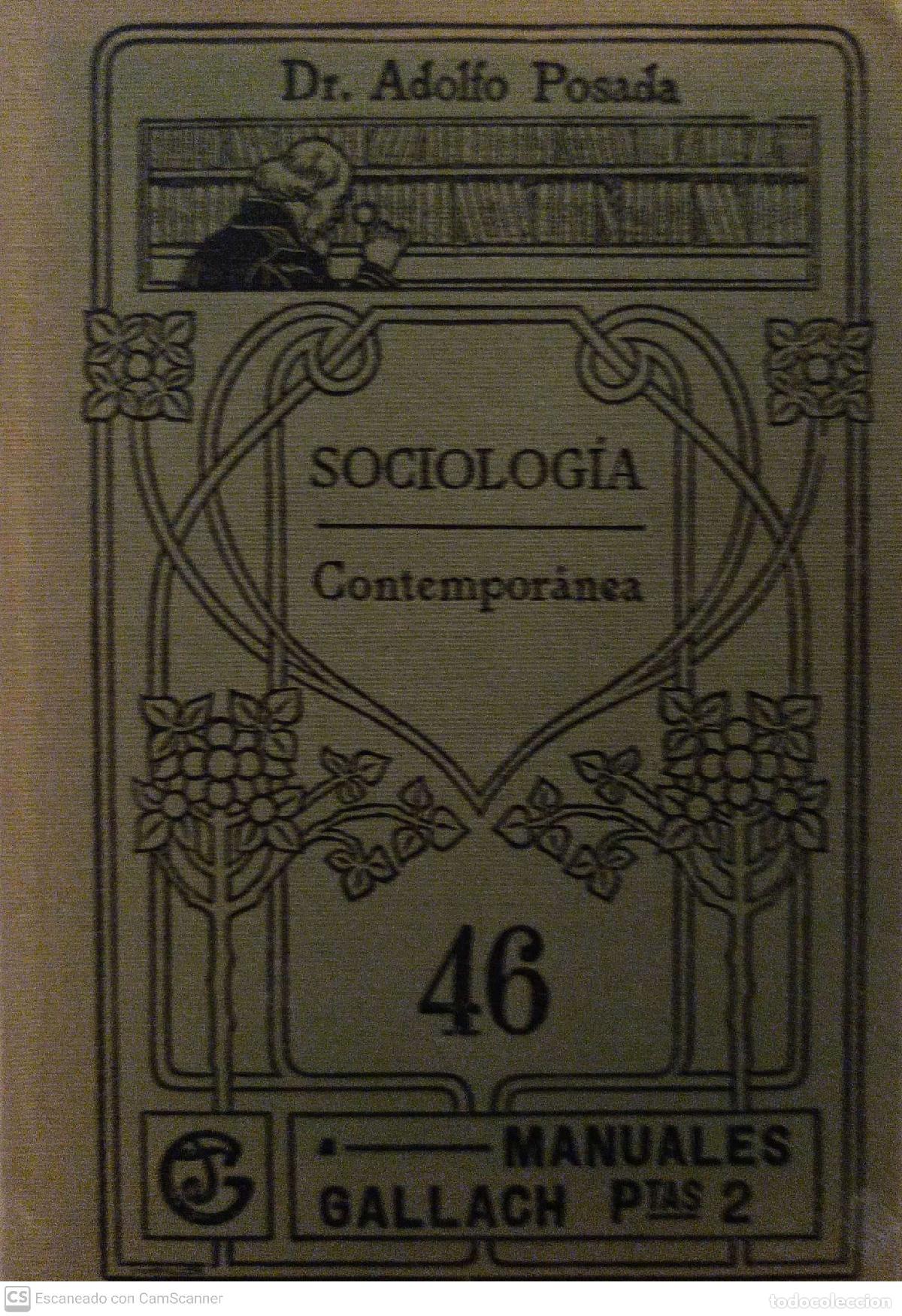 Libros: Sociolog&iacute;a Comtempor&aacute;nea - Adolfo Posada - Foto 1