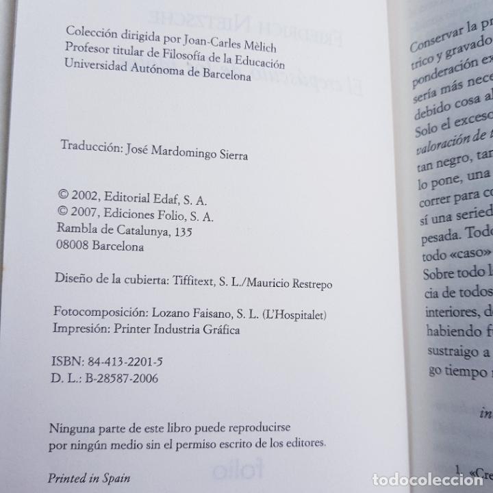 Libros: LIBRO-EL CREP&Uacute;SCULO DE LOS DIOSES-NIETZSCHE- - Foto 10
