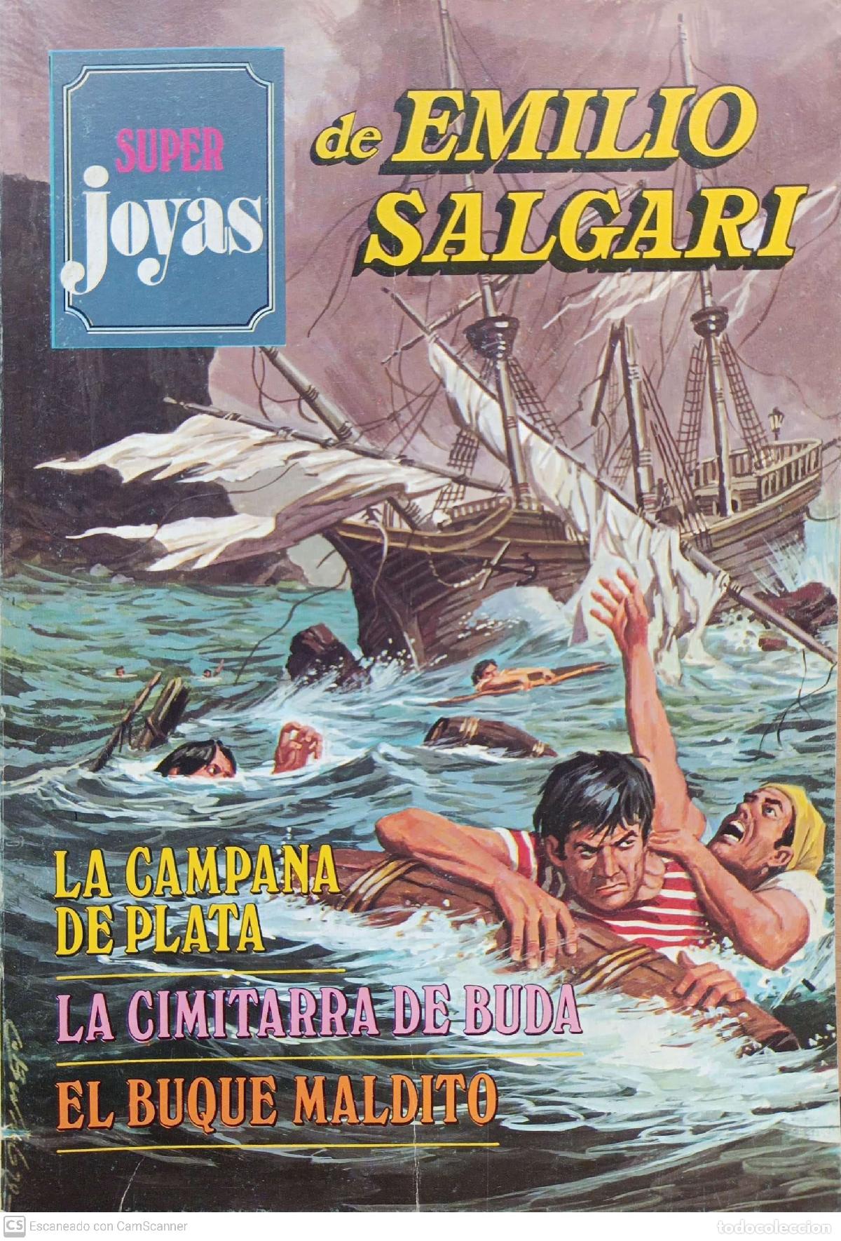 Libros: La campana de plata. La cimitarra de Buda. El buque maldito - Emilio Salgari - Foto 1