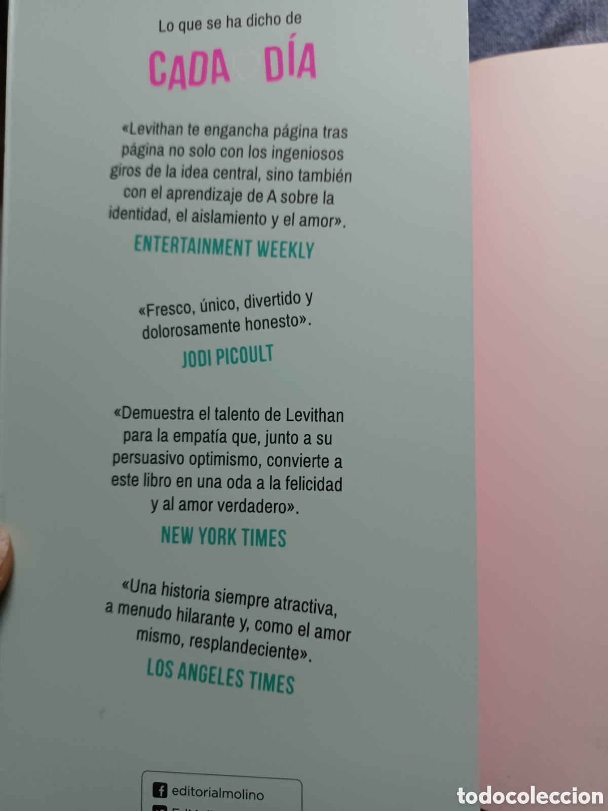 Libros: Barybook C1. .Cada d&iacute;a David Levithan RBA Molino - Foto 3