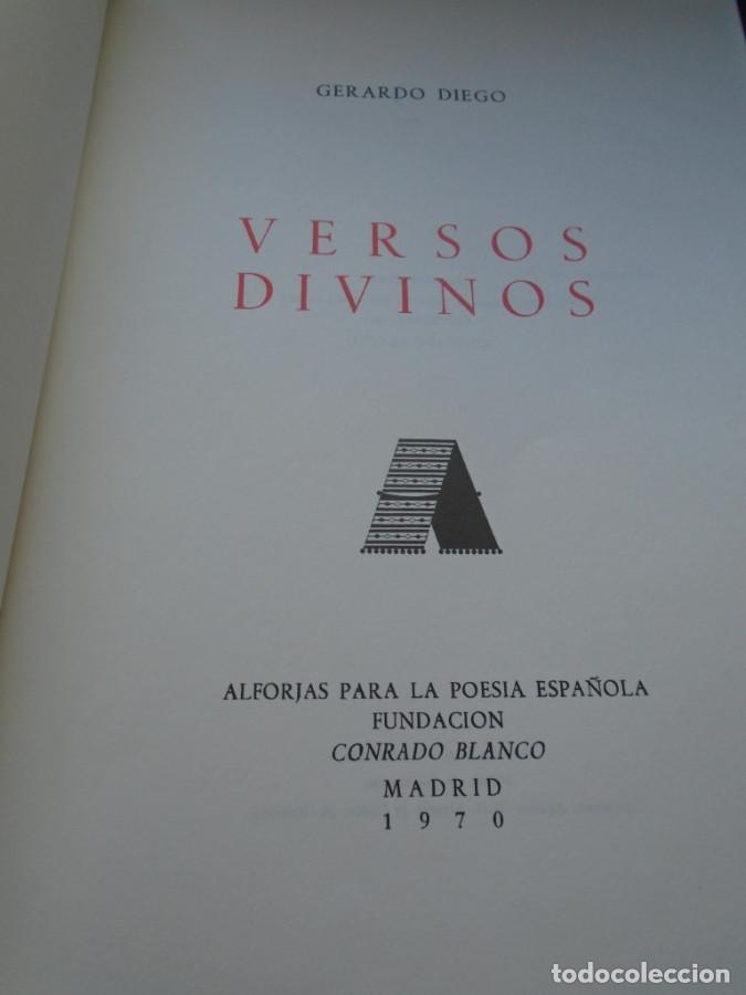 Libros: Versos Divinos - ( Gerardo Diego) - Foto 2