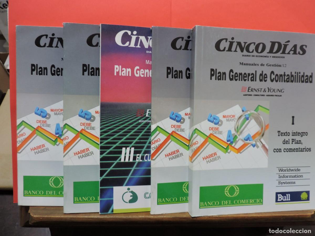 Libros: Plan general de contabilidad. 5 Tomos. Cinco D&iacute;as. Ed. Banco del Comercio. Madrid 1990 - Foto 2