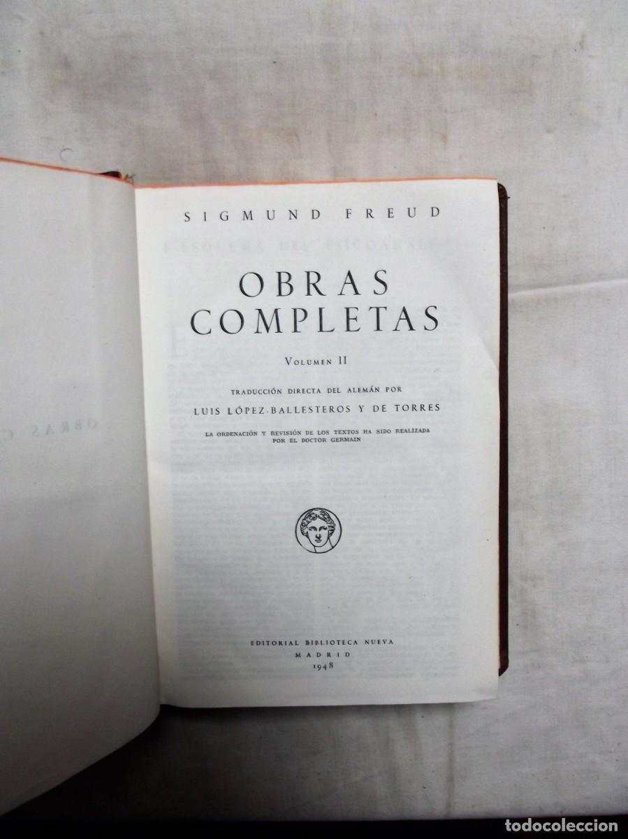 Libros: SIGMUND FREUD OBRAS COMPLETAS TOMOS 1 Y II - Foto 2