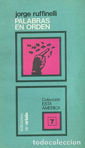 Libros: PALABRAS EN ORDEN - Jorge Ruffinelli - Foto 1