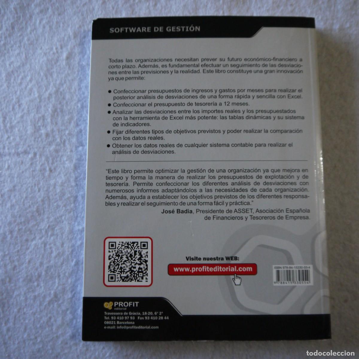 Libros: CONFECCIONAR Y CONTROLAR PRESUPUESTOS Y PREVISIONES DE TESORER&Iacute;A CON EXCEL - LUIS MU&Ntilde;IZ - 2011 - Foto 2