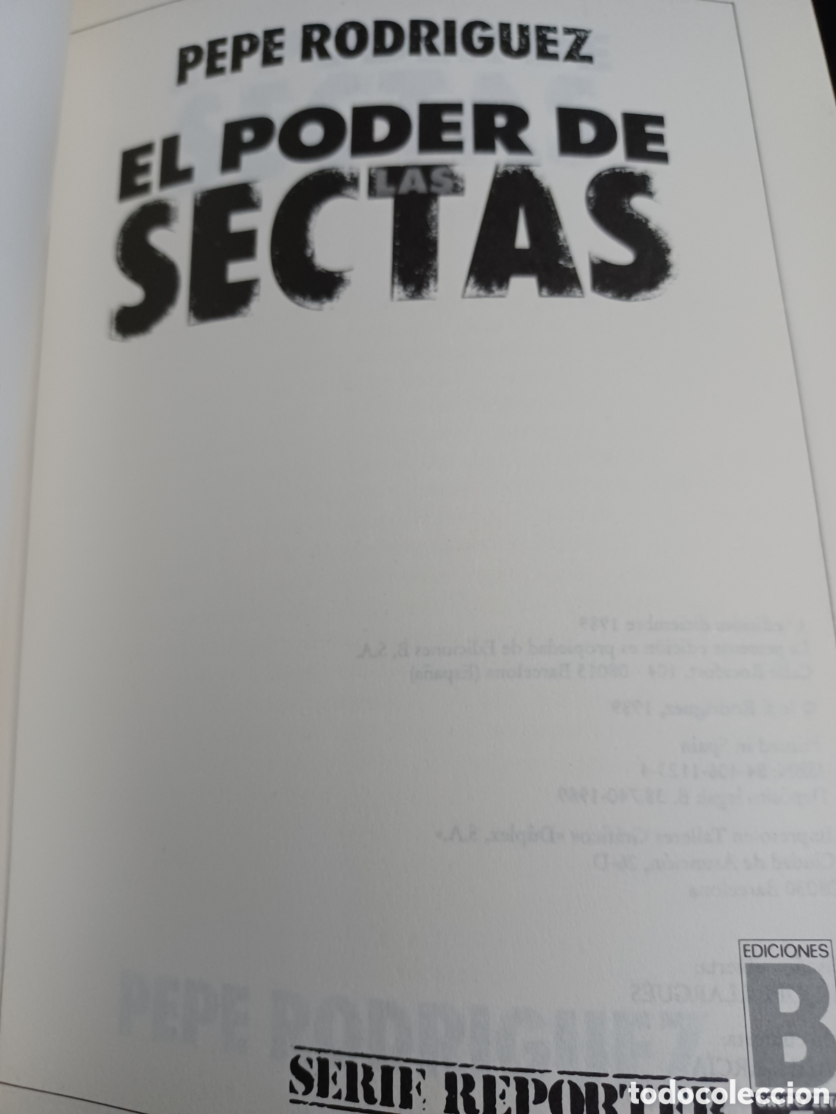 Libros: Barybook 47 B. El poder de las sectas Pepe Rodr&iacute;guez Ediciones B - Foto 4