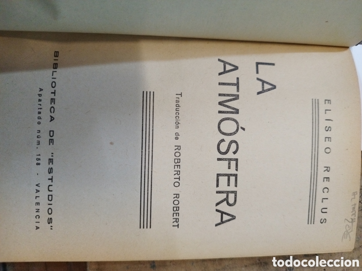Libros: LA ATMOSFERA - RECLUS,Eliseo - Foto 3