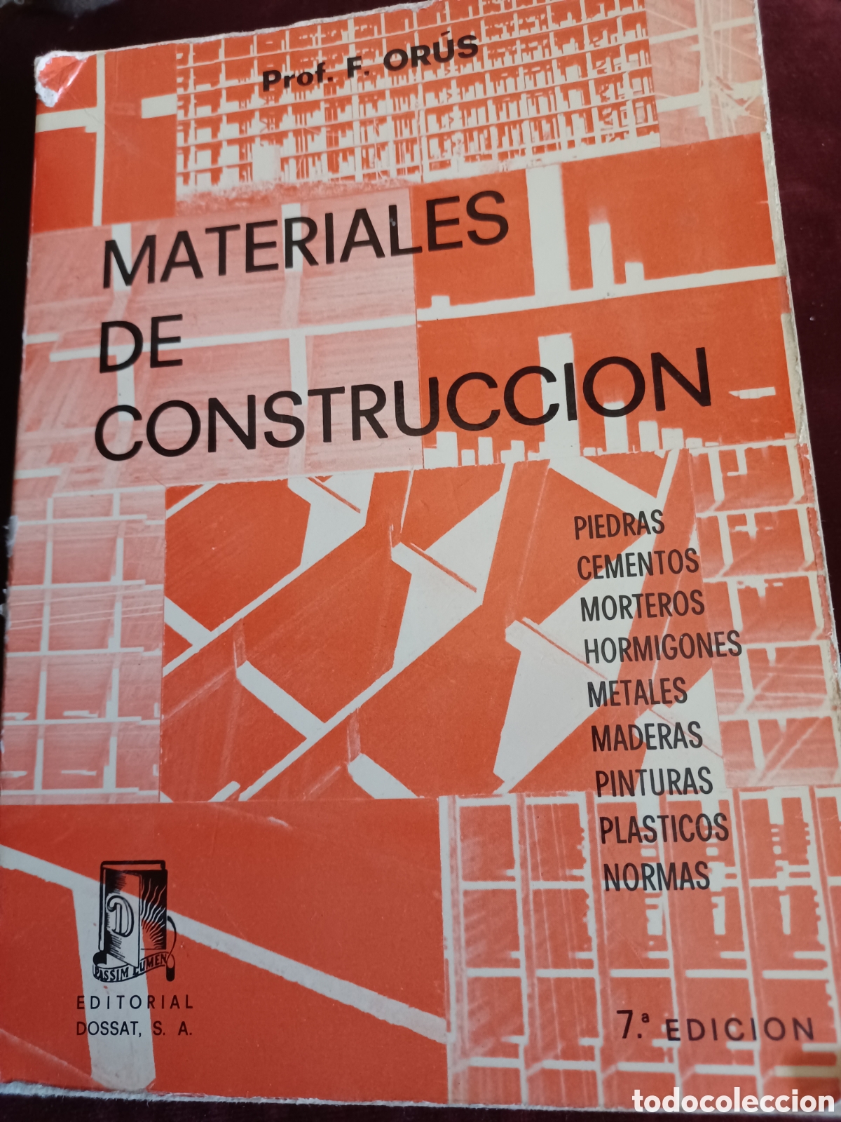Libros: Barybook 213. Material de construcci&oacute;n profesor F Orus editorial Dossat - Foto 1