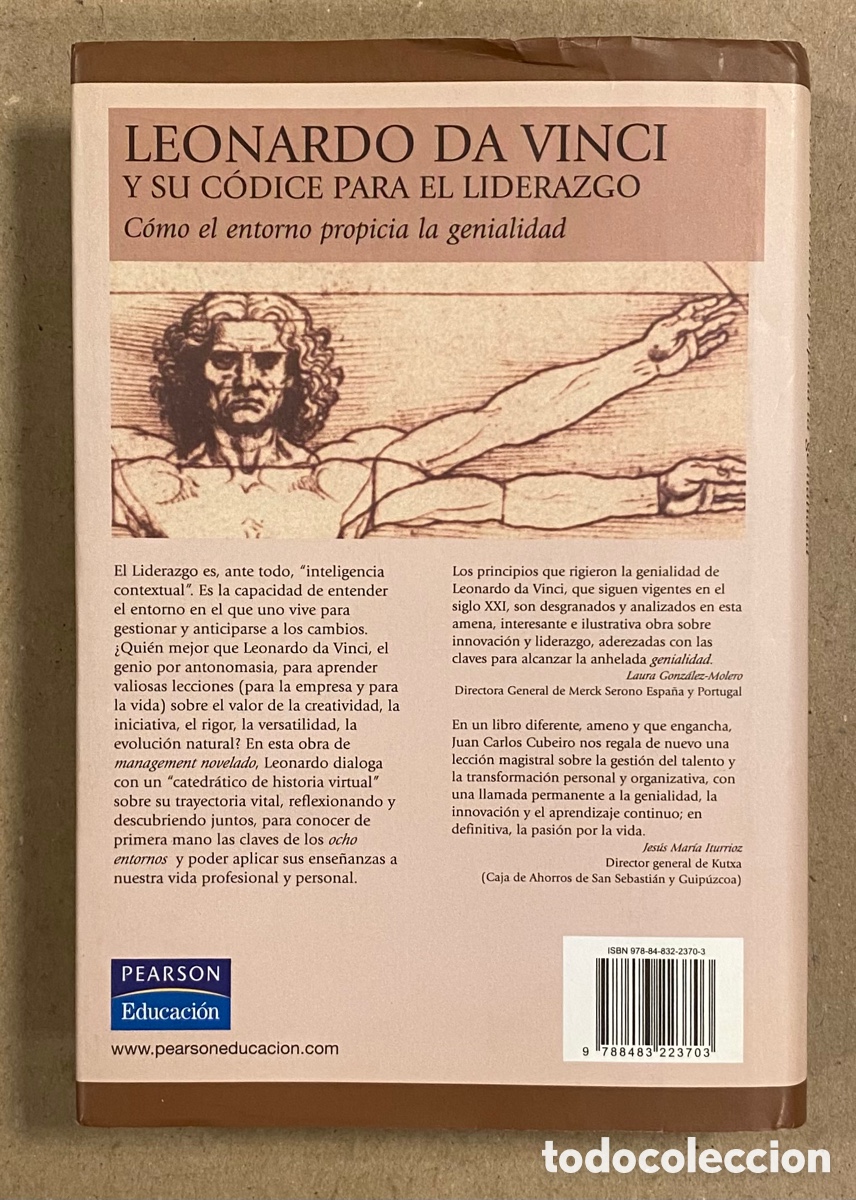 Libros: LEONARDO DA VINCI Y SU C&Oacute;DICE PARA EL LIDERAZGO. JUAN CARLOS CUBEIRO. PEARSON PRENTICE HALL 2007. - Foto 6